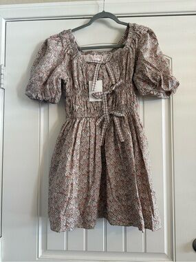 AUREUM Floral Smocked Mini Dress